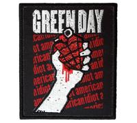 Green Day American Idiot Text Repeat Standard Woven Patch Accessory Size