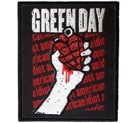 Green Day American Idiot Text Repeat Standard Woven Patch One Size