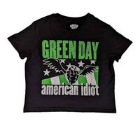 Green Day American Idiot Wings Crop Top XS - Black