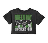 Green Day Crop Top T Shirt American Idiot Wings Band Logo Official Womens L