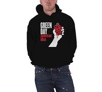 Green Day Hoodie American Idiot Band Logo Official Mens Black Pullover M