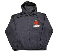 Green Day Hoodie American Idiot Band Logo Official Unisex Navy Blue Zipped XL
