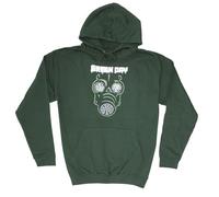 Green Day Hoodie Green Mask Band Logo Official Unisex Green Pullover S