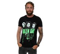 Green Day Men's Band Drip T-Shirt Small Black