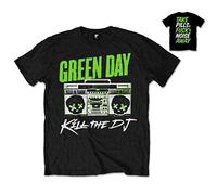 Green Day Men's Kill The DJ T-Shirt, Black, X-Large