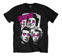 Green Day Men's Patchwork Short Sleeve T-Shirt, Black, Medium