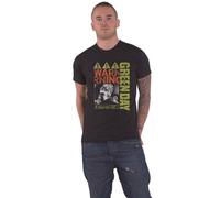 Green Day Men's Warning Cotton T-Shirt in Black | Size: Large green day Black L