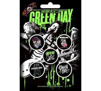 Green Day Revolution Badge Set (Pack of 5) (One Size) (Multicoloured)