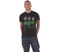 Green Day T Shirt Official Drips Uno Dos Tre Album Band Logo Mens New Black