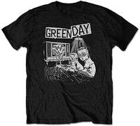 Green Day - Unisex T- Shirt - TV Wasteland - Black Cotton Black