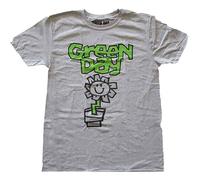 Green Day Vintage Flower Pot T-Shirt in Grey | Size: Medium green day Grey M