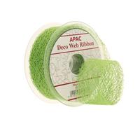 Green Deco Web Ribbon 38mm X 20M 2 Pack - Lime