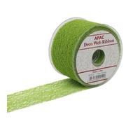 Green Deco Web Ribbon 70mm X 20M - Lime
