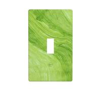 Green Deep Grain Light Switch Cover Decorative Single Toggle 1 Gang Wall Plate for Kitchen Farmhouse Bedroom Bathroom Art Decor