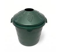Green Demijohn Basket Cover with Lid - Plastic Protective Cover for Wine Making, Brewing & Glass Demijohn Storage, 10 L