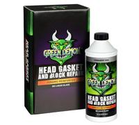 GREEN DEMON Professional Quality Head Gasket & Block Repair, 473ml | Ceramic Reinforced Sealer | Advanced & Fast DIY Permanent Coolant Leak Seal & Fix | Engine/Cylinder Sealant for Cars, SUVs & Trucks