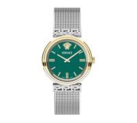 Green Dial Stainless Steel Analog Watch - female - Versace - Watches - Gray - ONE SIZE - Accessories ONE SIZE