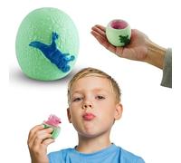 Green Dino Egg Sensory Toy 6.5CM - Squeeze Ball with Pop Up Dinosaur, Fun Stress Relief Toy for Kids & Adults, Easter Party Favor