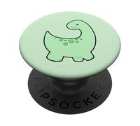 green Dinosaur Cute Kawaii Dino Little Dinosaur PopSockets Adhesive PopGrip