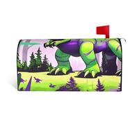 Green Dinosaur Mailbox Cover with Magnetic Closure 21x18 in Beautiful Outdoor Decor for Mailbox Decoration
