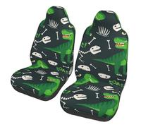 Green Dinosaur Motors Front Seat Protective Breathable Seat Covers for Cars, Automotive Comfort & Protection for Most Cars, Van, Trucks, SUV