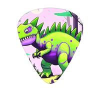 Green dinosaur Printed guitar picks, set of 12, three thicknesses, suitable for guitar and ukulele, as a gift
