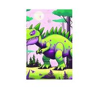 Green Dinosaur Unbreakable Polycarbonate Switch Plate-Modern 1 Gang Light Cover for Home Office with Matching Screws