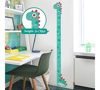 Green Dinosaur Vinyl Self-Adhesive Growth Chart Decal for Kids Room Bedroom Nursery Wall Decor StickerRemovable Baby Height Measure Mural 10cm to 170cm