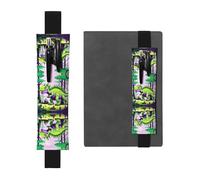 Green dinosaurPrinted Leather Pencil case Bookmark, Dual-Purpose, Suitable for Marking journals, Diaries, Manuals, etc.