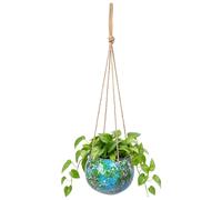 Bubblegum Stuff - Silver Disco Ball Hanging Planter - Basket For Indoor Plants, Silver Chain, Herb Planter, Boho Decor - Hanging Plant Pots - Room Decor 6 inch