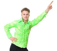 Green Disco Shirt I Love Fancy Dress Green Large