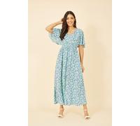 Green Ditsy Print Maxi Dress Yumi Green 12