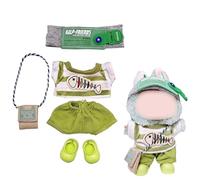 Green Doll Clothes 5 Set for 17cm Dolls-Exquisite Accessories for Doll, Cute Clothes for Dolls Dress up Unique Style,Sweater+Hat+Pants+Shoes+Bag Clothes Set