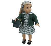 GREEN DOLLS SUMMER SCHOOL UNIFORM FOR DOLLS 14-18INS[35-45 CM]DOLL NOT INCLUDEDTo fit dolls such as American Girl,Hannah by Gotz,Our Generation Doll ,Design a Friend Doll, and many more dolls of this height