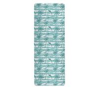 Green Dolphin Coconut Tree yoga mat non slip for exercise printed, non slip, yoga matt towel and bag tapete para ejercicio 71x26 inches