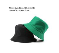 (Green) Double Sided Fisherman Hat Summer Sun Hat Basin Hat Panama Hat Bucket Hat