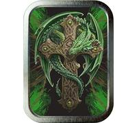 GREEN DRAGON CROSS 2oz SILVER TOBACCO TIN,GIFT BOX