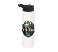 Green Dragon Lager Brave True Bywater Brewery Stainless Steel Insulated Water Bottle