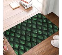 Green Dragon Scale Door Mats Non-Slip Bathmat Absorbent Barrier Mat For Shoes Scraper Indoor Bathroom 40X60Cm