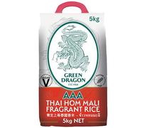 Green Dragon Thai Fragrant Jasmine Rice 5KG | Thai Hom Mali | AAA | Premium Rice | White Rice | Chinese Ingredients | Chinese Asian Cooking | 5KG
