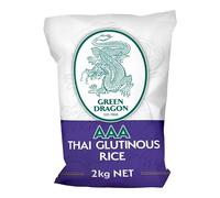 Green Dragon Thai Sticky Glutinous Rice 2KG - AAA Premium White Rice