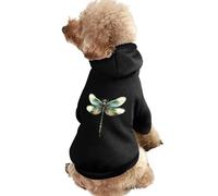 Green Dragonfly Dog Hoodie Warm Pet Clothes Comfort Sweatshirt Outfit for Cats Dogs