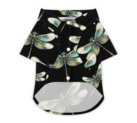 Green Dragonfly Dog Shirts Summer Pet Clothes Comfort T-Shirts Short Sleeveless Top for Cats Dogs M
