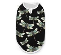 Green Dragonfly Dog Shirts Summer Pet Clothes Comfort T-Shirts Vest Sleeveless Tank Top for Cats Dogs XL