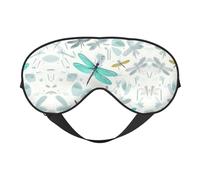 Green Dragonfly Double Side Eye Mask, Adjustable Strap Eye Mask, Eye Sleep Shade Cover, Blocks Light Eye mask