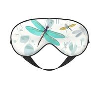 Green Dragonfly Print Comfortable Sleep Eye Mask Men Women Lightweight Travel Nap Meditation Yoga Work