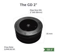 Green Drain™ Waterless Trap Seal 2" (48-58mm) Blocks Odours, Gases, & Pests