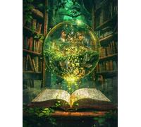 Green Dream Jigsaw Puzzles for Adults 3000, 3000 Piece Jigsaw Puzzles, Classic Educational Jigsaws, Impossible de Assemble Handmade Decorative, Challenging Puzzle Games, Fun Family Activities FNKL0681