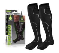 Green Drop Professional Compression Socks for Men & Women - Patented Medical Grade Natural Relief Herb-Infused Support (Small / Medium)