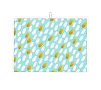 Green Drying Mat for Kitchen Counter Lattice Geometry Polka Dots Nordic White Kitchen Mat Non Slip Large 18 X 24 Inch